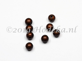 MIR08/25   10 x miracle beads Donker Bruin ca. 8mm