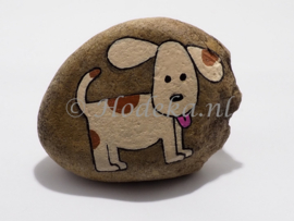 HPS24 Hand painted stone by Hodeka.nl Hond