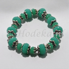 ABP02-05  Armband met rainbeads Mint