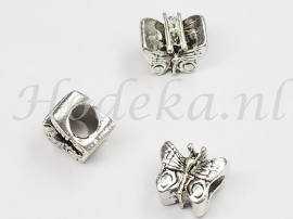 PDM34 1 x pandora style metalen kraal Vlinder 12mm