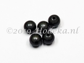 MIR10/21  8 X miracle beads  Antraciet 10mm