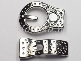 *BMS14a   3 x Magneetsluiting Gesp voor bv. Leer  32x22mm