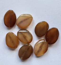 *NSA53   1 x Natuurstenen kraal *Agaat* Ovaal  ca. 21x16mm