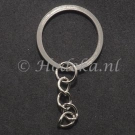 SLR11   1 x Sleutelhanger ring rond met ketting