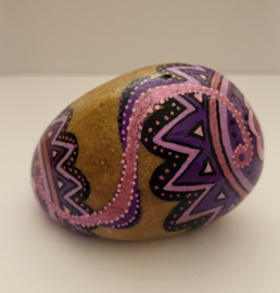 HPS31 Hand painted Happy stone by Hodeka.nl fantasie