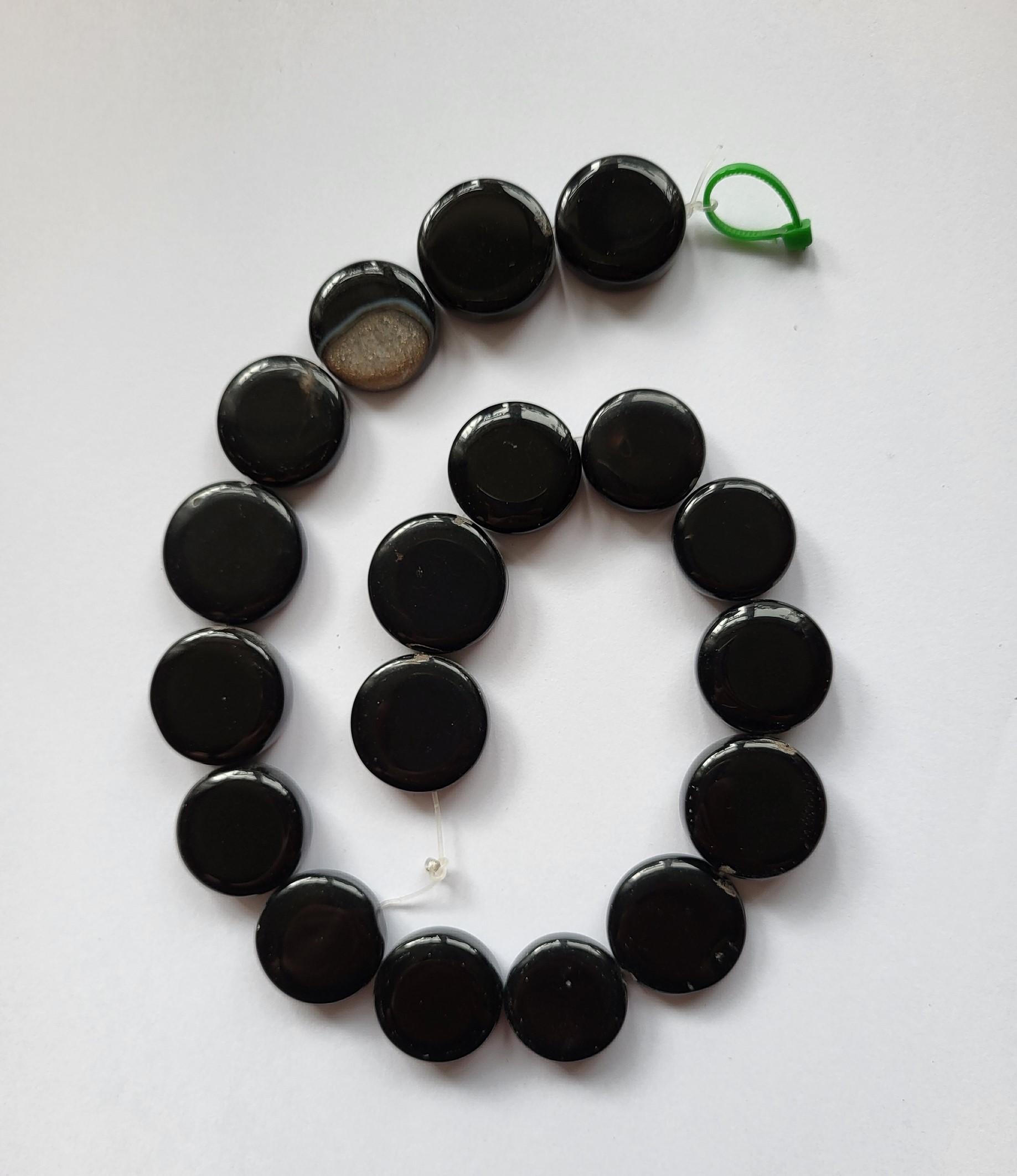 *NSA10   1 x Natuurstenenstreng *Agaat* Rond ca.20mm
