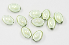 MIO14/14   6 X miracle bead Licht Groen ca. 14mm