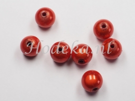 MIR10/09  8 X miracle beads  Warm Oranje 10mm