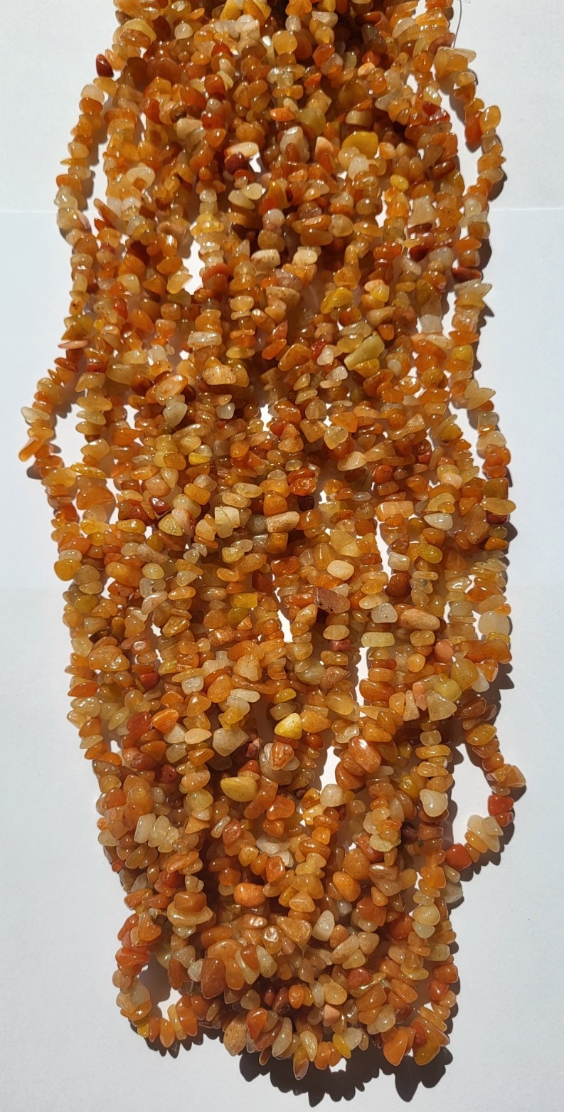 *NST32a   1 streng ca. 80 cm. natuursteen *Rode Aventurijn* top Kwaliteit