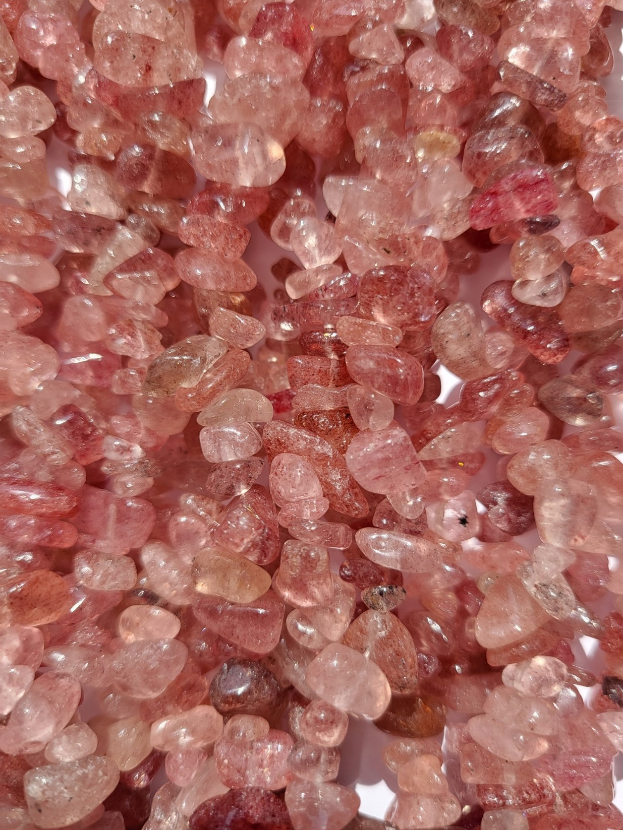 *NST33  30 x  Top Kwaliteit Natuursteen  *Aardbeienkwarts*