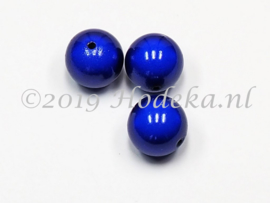 MIR18/06  2 x Miraclebead Donker Blauw/Paars 18mm
