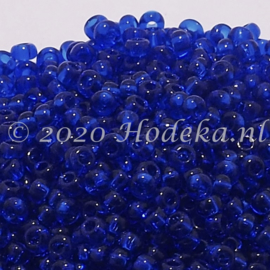 CRP11/80  12 gram Preciosa Rocailles 11/0 Donkerblauw transparant