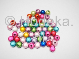MIR08/14  100 X miracle beads Mix kleuren  ca. 8mm