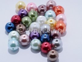 GPA08/29 15 x  Glasparel Rond 8mm Mix