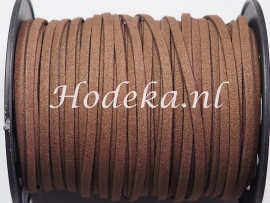 BSV07  1 meter imitatie Suede Veter Bruin 4mm