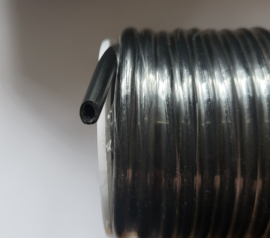 *RKM06  10 meter KLOS Rubberkoord Hol 5 mm met groot gat