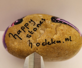 HPS31 Hand painted Happy stone by Hodeka.nl fantasie