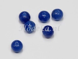 ACP08/35  14 x acryl kraal rond 8mm Gemêleerd Donker Blauw