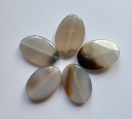 *NSA56   1 x Natuurstenen kraal *Agaat* Ovaal 29x20mm