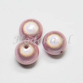 MIR14/12  4 X miracle Pastel Roze  ca. 14mm