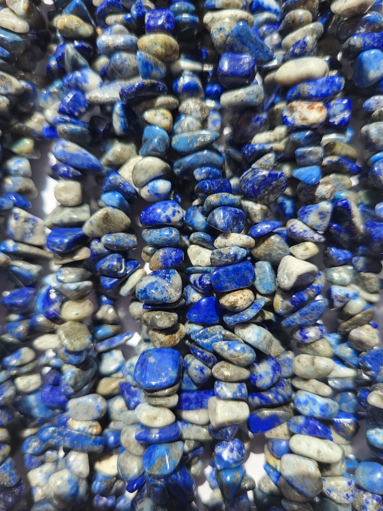 *NST19  30 x Natuursteen Blauw  *Lapis Lazuli*