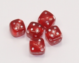 Opruiming van de DBS11 10x dobbelsteentjes Rood 10mm