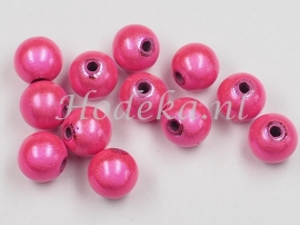 MIR08/22  10 X miracle beads Licht fel Roze ca. 8mm