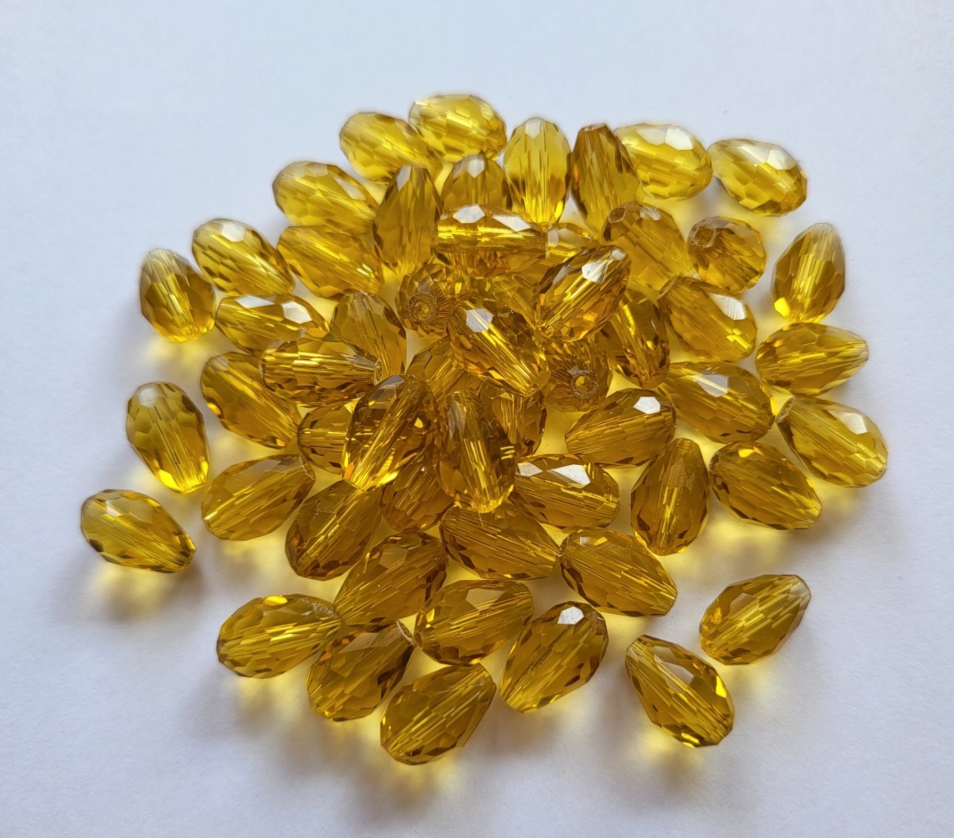 *FCT12/20  8 x Facet glaskraal Bruin/Olivine 12 x 8 mm