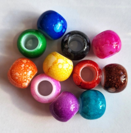 *ACF12/14  10 x Acryl kralenmix Rond 9 x 11.5mm