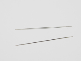 BNN02a   5 x Big Eye Beading Needle 55x0.5mm