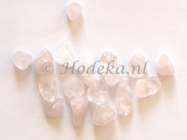 *NST10   30 x natuursteen Roze *Rozenkwarts*