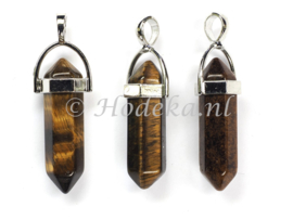 *NSH07  1 x Natuursteen hanger  *Tijgeroog*