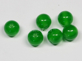 ACP08/22   10 x acryl kraal rond 8mm Cats eye Groen 