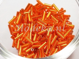 RST13a Rocailles staafjes Oranje 50 gram