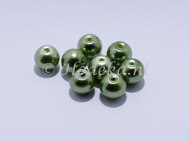 GPA08/26 15 x  Glasparel Rond 8mm Groen