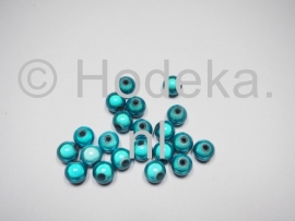 MIR08/12  10 X miracle beads Blauw / groen  ca. 8mm