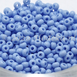 CRP08/80  12 gram Preciosa Rocailles 8/0 Licht Blauw