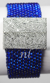 PPT02   1 x Precious armband pakket Blauw silverlined