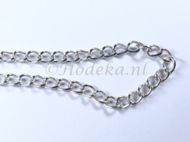 KBH22  10 cm. Ketting Antiek zilver ca. 6 x 4.5 mm