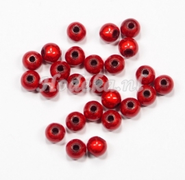 MIR05/01  40 X miracle beads Rood  ca. 5mm