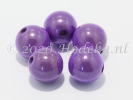 MIR12/09  6 X miracle beads Paars 12mm