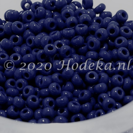 CRP08/82  12 gram Preciosa Rocailles 8/0 Donker Blauw