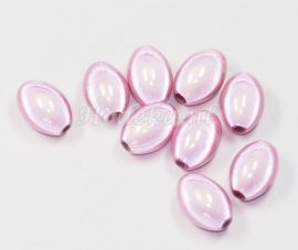 MIO14/06   6 X miracle bead Licht Roze ca. 14mm 