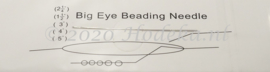 BNN02 1 x Big Eye Beading Needle 55x0.5mm 