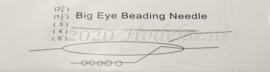 BNN02 1 x Big Eye Beading Needle 55x0.5mm
