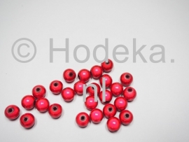 MIR08/13  10 X miracle beads Roze/Rood  ca. 8mm