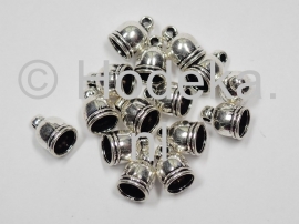 BKK22   8 x  Metalen Eindkapjes om vast te Lijmen ca. 10.5 x 7.5 mm