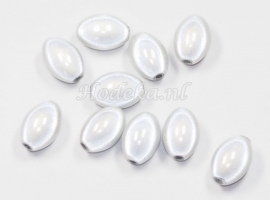 MIO14/01   6 X miracle bead  Wit ca. 14mm