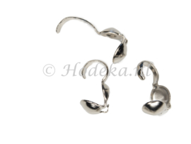 BVK03  20 x Kalotjes 8 x 4 mm  Antiek zilver