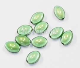 MIO14/02   6 X miracle bead Midden Groen ca. 14mm